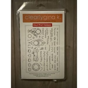 NEW Clearly Gina K. Photopolymer Stamps Half Pint Heroes‎